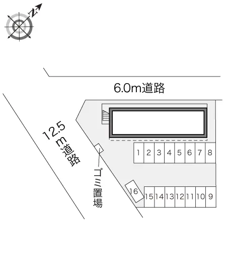 ★手数料０円★山形市東青田３丁目　月極駐車場（LP）